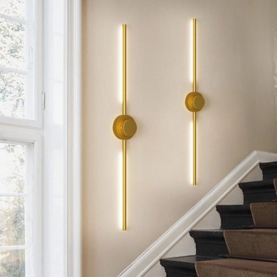 2Pack Wall Lights Indoor Dimmable Led Battery Gold 100Cm - image 1