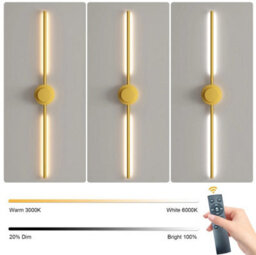 2Pack Wall Lights Indoor Dimmable Led Battery Gold 100Cm - thumbnail 4