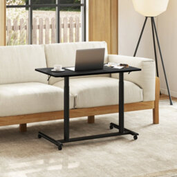 Gainoom Mobile Standing Black Desk C-Shaped Sit Stand Desk W/adjustable Height - thumbnail 5