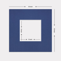 Ak Frames 10X10 Blue Picture Mounts To Fit 5X5 Aperture Size - Mount Board Only (No Frame Included) - thumbnail 3