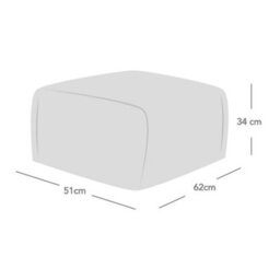 rucomfy Beanbags Rucomfy Indoor Or Outdoor Pouffe - Seafoam Blue Zip2 Modular Bean Bag Footrest & Seat - thumbnail 3