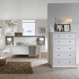 Parisfrench Country Style Tall Chest Of Drawers In White - thumbnail 4