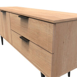 Fuji 2 Drawer 2 Door Wide Sideboard In Nebraska Oak (Ready Assembled) - thumbnail 4