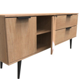 Fuji 2 Drawer 2 Door Wide Sideboard In Nebraska Oak (Ready Assembled) - thumbnail 6