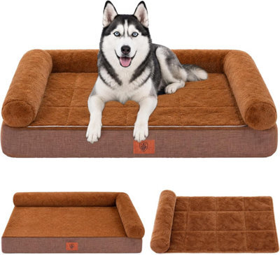 Luckracer Large Dog Bed Sofa Washable Orthopedic Dog Beds Blue 90X66X16Cm - image 1