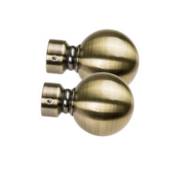 Bedlooms Metal Curtain Pole 28mm- Plain Ball Finials With Extendable Strong & Durable Rod Antique Brass 160-300 Cm,63''-118'' - thumbnail 4