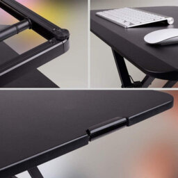 Duronic Dm05D20 Sit-Stand Desk Workstation, Desk Convertor, Manually Height Adjustable 5-41Cm, 74X45Cm Platform - Black - thumbnail 6