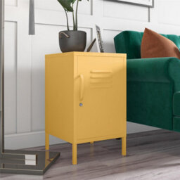 Novogratz Dhp Cache Metal Locker End Table With One Door In Yellow - thumbnail 6