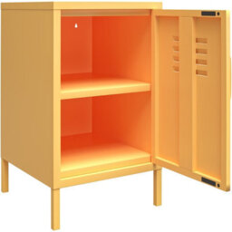 Novogratz Dhp Cache Metal Locker End Table With One Door In Yellow - thumbnail 3