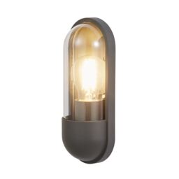 Zinc Kerry Fixed Matt Black Mains-Powered Led Outdoor Contemporary On/off Wall Light (Dia)10Cm - thumbnail 3