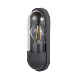 Zinc Kerry Fixed Matt Black Mains-Powered Led Outdoor Contemporary On/off Wall Light (Dia)10Cm - thumbnail 4