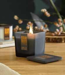 Heart and Home Bamboo Vanilla & White Woods Large Soy Candle  - 40 Hours Burn - Crackling Wick - thumbnail 2