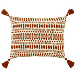 The Linen Yard Yard Ganado Woven Tasselled Polyester Filled Cushion - thumbnail 1