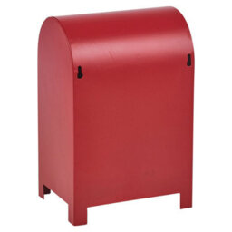 Urbn-Living Urbnliving 24Cm Height Christmas Xmas Metal Letter Mail Box Santa Arched Decorative Red Table Ornament - thumbnail 5