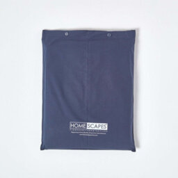 Homescapes Navy Blue Egyptian Cotton Fitted Sheet 200 Tc, Single - thumbnail 5