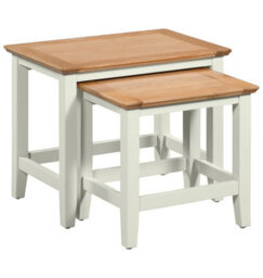 Hallowood Furniture Clifton Oak Painted Nest Of 2 Tables - thumbnail 8