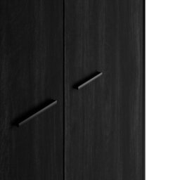 Wyld Haus Ireland 3 Door Wood-Effect Wardrobe With 1 Drawer, Matt Black Frame - thumbnail 8