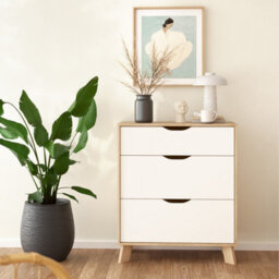 Furniture To Go Ikast Chest 3 Drawers In Jackson Hickory And White - thumbnail 9