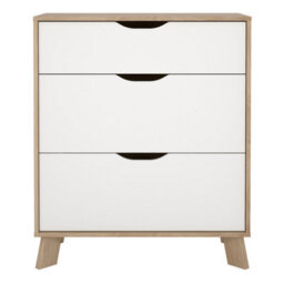 Furniture To Go Ikast Chest 3 Drawers In Jackson Hickory And White - thumbnail 2
