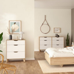 Furniture To Go Ikast Chest 3 Drawers In Jackson Hickory And White - thumbnail 7