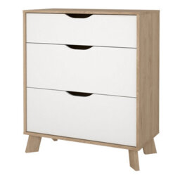 Furniture To Go Ikast Chest 3 Drawers In Jackson Hickory And White - thumbnail 3
