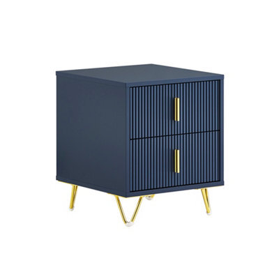 Sobuy Fbt115-B, Bedside Table,bedside Cabinet ,nightstand With 2 Drawers,side Table For Bedroom Living Room,blue - image 1