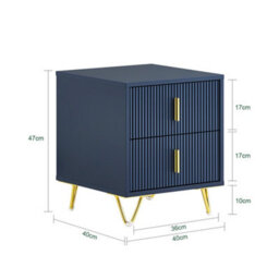 Sobuy Fbt115-B, Bedside Table,bedside Cabinet ,nightstand With 2 Drawers,side Table For Bedroom Living Room,blue - thumbnail 3