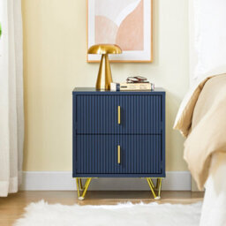 Sobuy Fbt115-B, Bedside Table,bedside Cabinet ,nightstand With 2 Drawers,side Table For Bedroom Living Room,blue - thumbnail 2