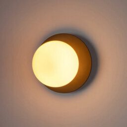 Houseof Frosted Glass Opal Ball Shade Disk Wall Light Bathroom Compatible - Charcoal Grey Black - thumbnail 7