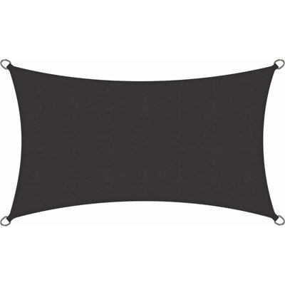 Grey 300X200Cm Rectangular Polyester Shade Sail Uv Resistant - image 1