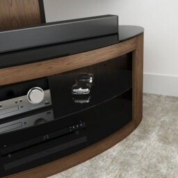 "AVF Affinity Buckingham 1M Oval Tv Stand, For Tvs 32-65"" - Walnut" - thumbnail 3