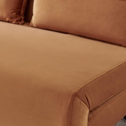 Furniturebox Uk Bobby Orange Velvet Double Folding Sofa Bed - thumbnail 6