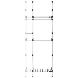 Walplus Telescopic Wardrobe System With Rods And Shelf Aluminium - thumbnail 7