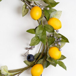 Scottish Everlastings Ltd. Scottish Everlastings Artificial 46Cm Lemon & Berry Wreath - thumbnail 3