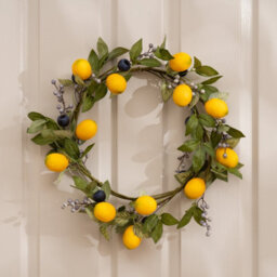 Scottish Everlastings Ltd. Scottish Everlastings Artificial 46Cm Lemon & Berry Wreath