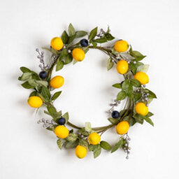 Scottish Everlastings Ltd. Scottish Everlastings Artificial 46Cm Lemon & Berry Wreath - thumbnail 2