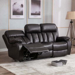 More4Homes Chester 3 Seater Electric Recliner Sofa In Brown - thumbnail 1