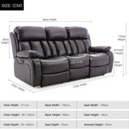 More4Homes Chester 3 Seater Electric Recliner Sofa In Brown - thumbnail 9