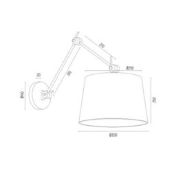 Luminosa Lighting Luminosa Zakyntos Wall Lamp With Shade Black, Chrome - thumbnail 2