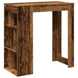 Berkfield Bar Table With Racks Old Wood 102X50X103.5 Cm Engineered Wood - thumbnail 2