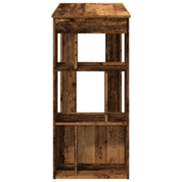 Berkfield Bar Table With Racks Old Wood 102X50X103.5 Cm Engineered Wood - thumbnail 5