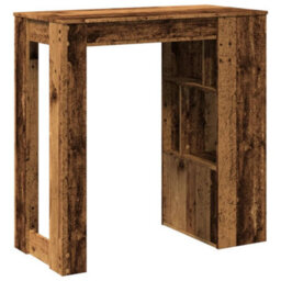 Berkfield Bar Table With Racks Old Wood 102X50X103.5 Cm Engineered Wood - thumbnail 6
