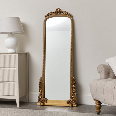 Melody Maison Large Tall Arch Antique Gold Ornate Mirror - 150Cm X 60Cm - image 1