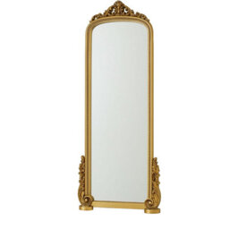 Melody Maison Large Tall Arch Antique Gold Ornate Mirror - 150Cm X 60Cm - thumbnail 8