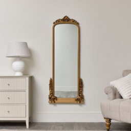 Melody Maison Large Tall Arch Antique Gold Ornate Mirror - 150Cm X 60Cm - thumbnail 4