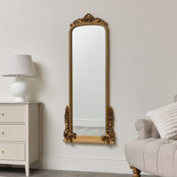 Melody Maison Large Tall Arch Antique Gold Ornate Mirror - 150Cm X 60Cm - thumbnail 3