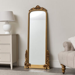 Melody Maison Large Tall Arch Antique Gold Ornate Mirror - 150Cm X 60Cm - thumbnail 2