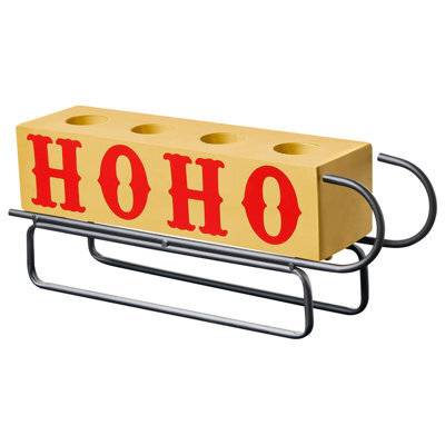 Beliani Candle Holder Kuhmo Yellow Metal - image 1