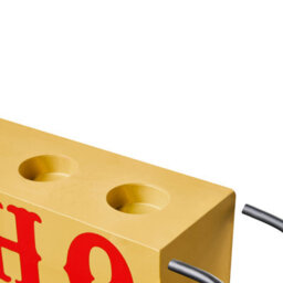 Beliani Candle Holder Kuhmo Yellow Metal - thumbnail 6