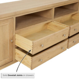 The Furniture Market Cheshire Whitewash Oak Xxl Widescreen Tv Unit Stand Up To 100 Tv Size - thumbnail 6